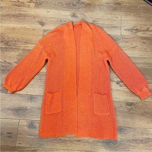 Oversized warm cardigan (orange)